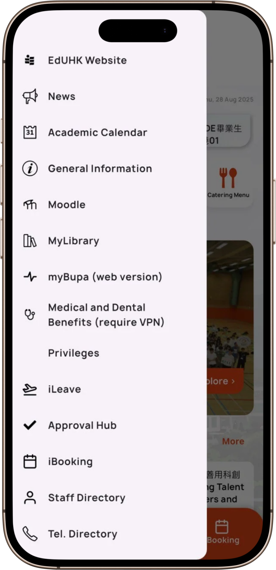Mobile app Catering